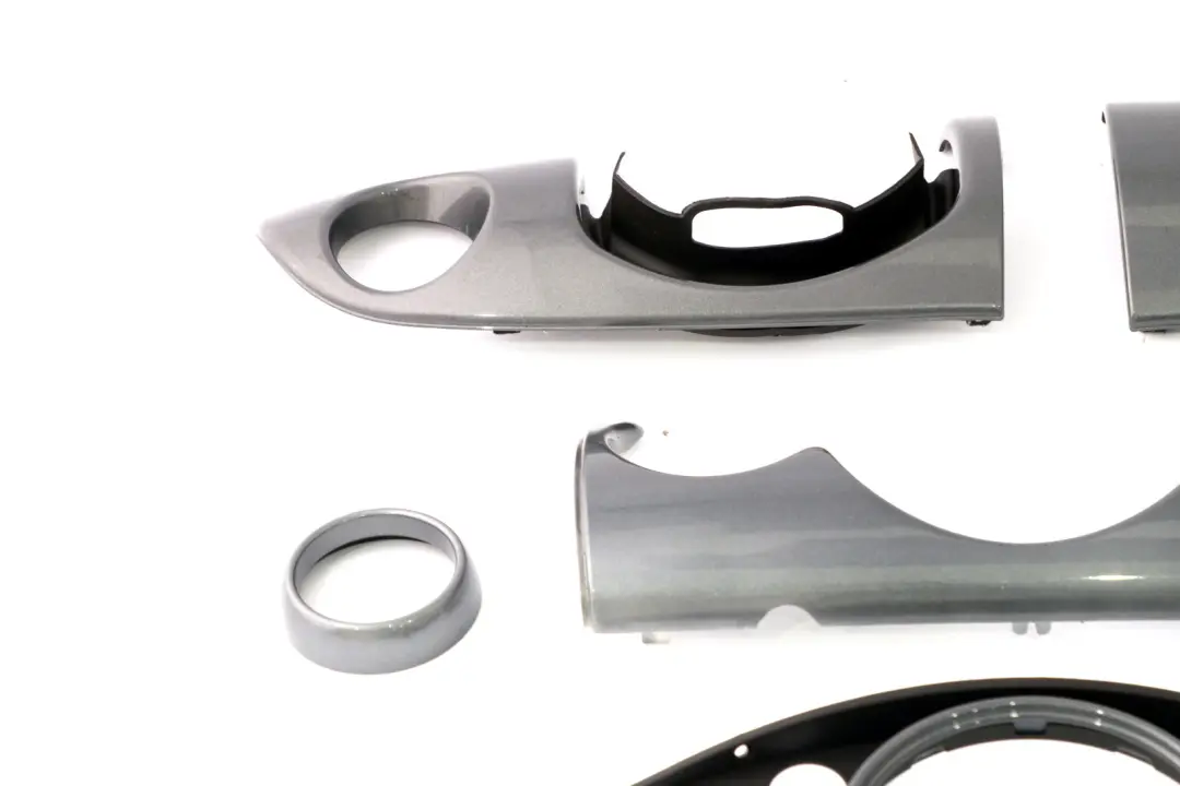 Set Dashboard Panel Trim Strip Cover Anthracite Silver to BMW Mini 7 R50 R53 with Part number 9146314 BMW Mini 7 R50 R53 Set Dashboard Panel Trim Strip Cover Anthracite Silver - SKU rhd-9146314-7 - Part number 9146314