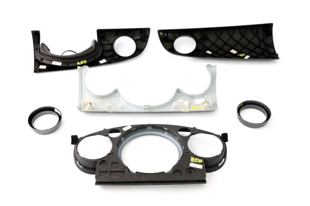 Set Dashboard Panel Trim Strip Cover Anthracite Silver to BMW Mini 7 R50 R53 with Part number 9146314 BMW Mini 7 R50 R53 Set Dashboard Panel Trim Strip Cover Anthracite Silver - SKU rhd-9146314-7 - Part number 9146314