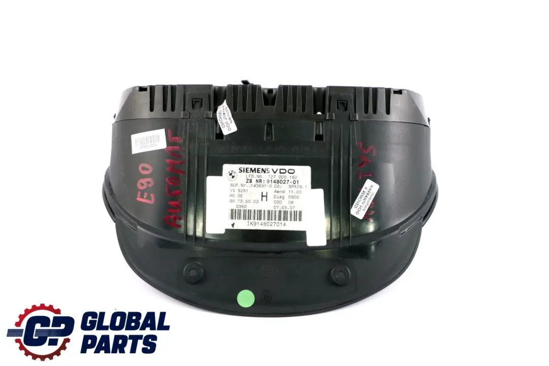 Instrument Cluster Speedo Clocks Automatic 9148027 to BMW X1 E84 E90 E91 with Part number 9316146 BMW X1 E84 E90 E91 Instrument Cluster Speedo Clocks Automatic 9148027 - SKU RHD-9148027 - Part number 9316146