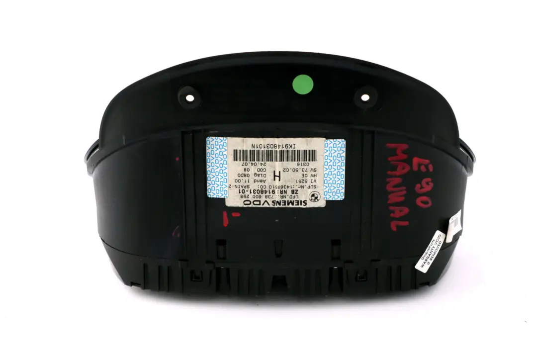 Instrument Speedometer Clocks to BMW 3 Series E90 E91 E92 Diesel Manual with Part number 9148031 BMW 3 Series E90 E91 E92 Diesel Manual Instrument Speedometer Clocks - SKU rhd-9148031-1 - Part number 9148031