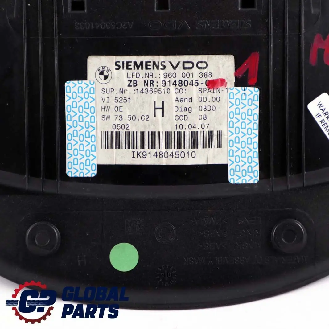 BMW 3 Series E90 E91 E92 Instrument Cluster Speedo Clocks Manual - SKU rhd-9148045-1 - Part number 9148045