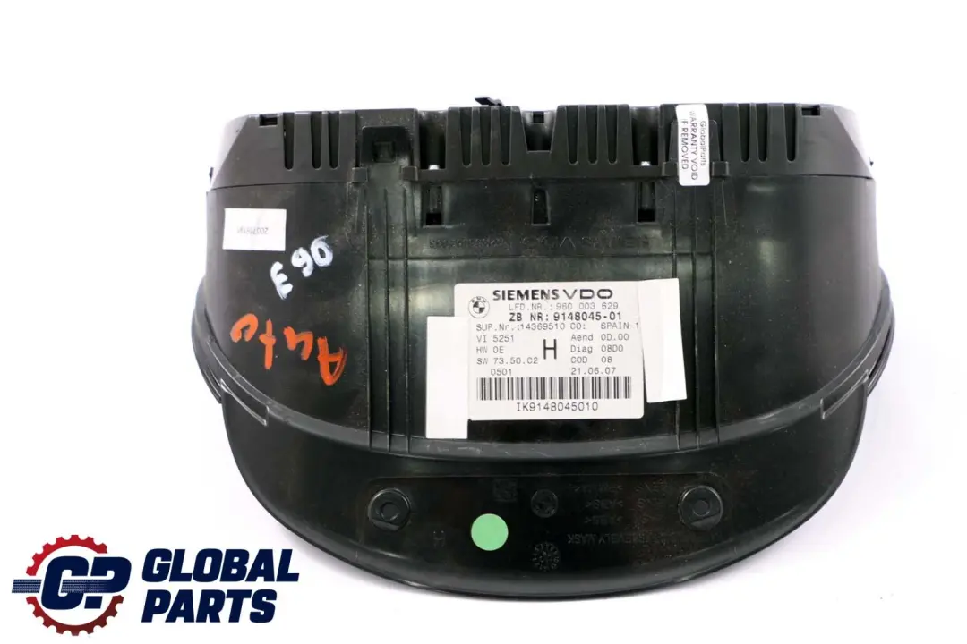Instrument Cluster Speedo Clocks Automatic to BMW 3 Series E90 E91 E92 with Part number 9148045 BMW 3 Series E90 E91 E92 Instrument Cluster Speedo Clocks Automatic - SKU rhd-9148045 - Part number 9148045