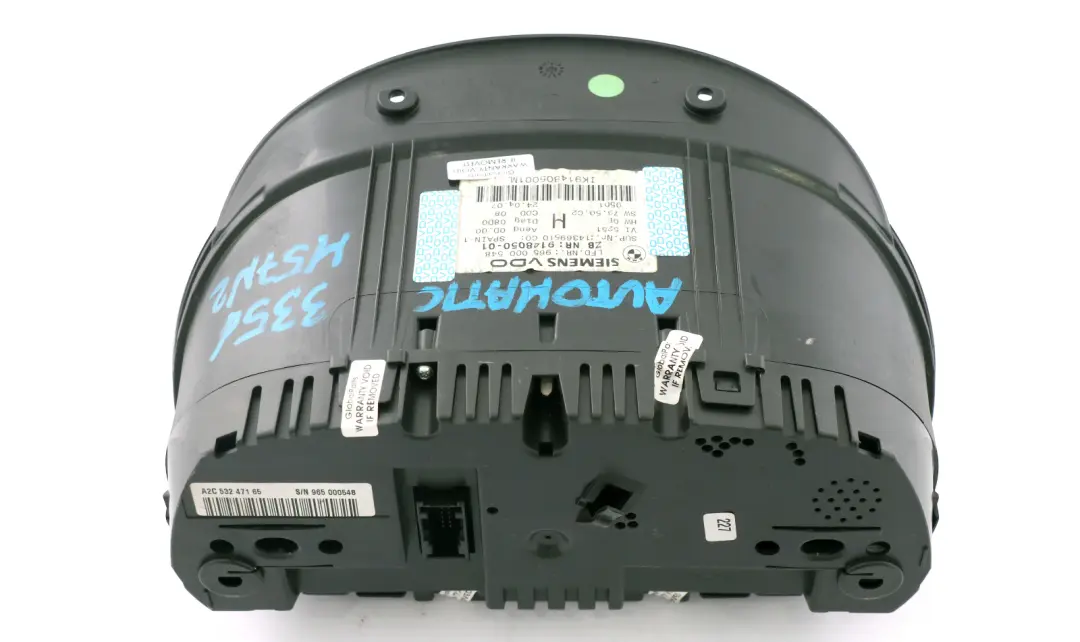 Instrument Cluster Speedo Clocks to BMW 3 Series E90 E91 E92 335d Diesel with Part number 9148050 BMW 3 Series E90 E91 E92 335d Diesel Instrument Cluster Speedo Clocks - SKU rhd-9148050 - Part number 9148050