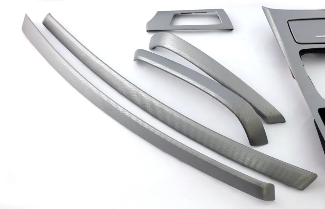 Set Cover Dash Trim Strip Aluminium Glacier Silber Silver to BMW 3 Series 11 E90 with Part number 9148070 BMW 3 Series 11 E90 Set Cover Dash Trim Strip Aluminium Glacier Silber Silver - SKU rhd-9148070-11 - Part number 9148070