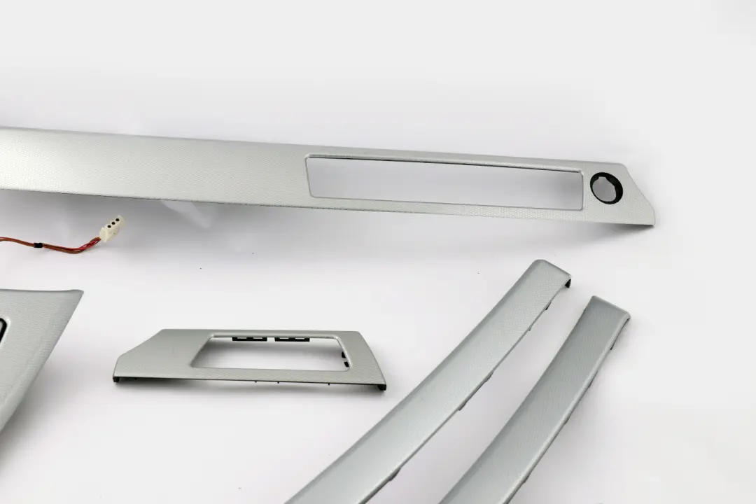BMW 3 Series 3 E90 Set Cover Dash Trim Strip Aluminium Glacier Silber - SKU rhd-9148070-3 - Part number 9148070