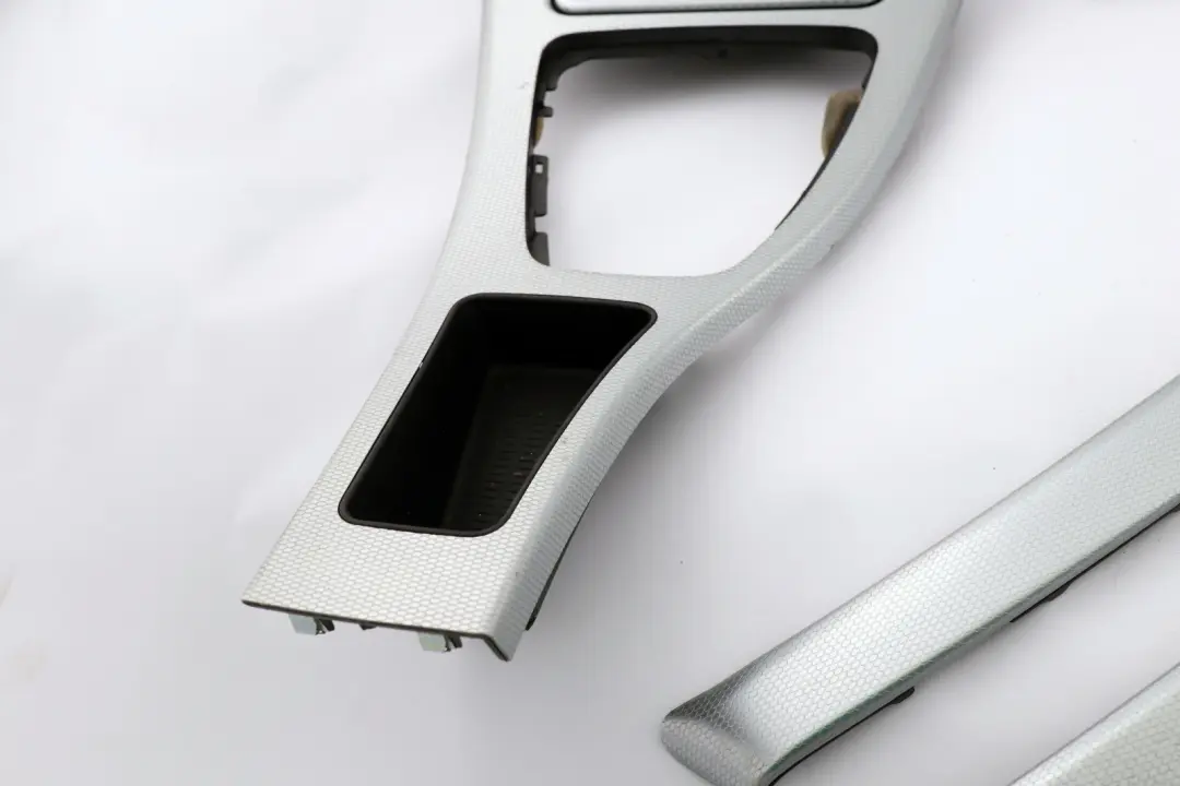 BMW 3 Series 3 E90 Set Cover Dash Trim Strip Aluminium Glacier Silber - SKU rhd-9148070-3 - Part number 9148070