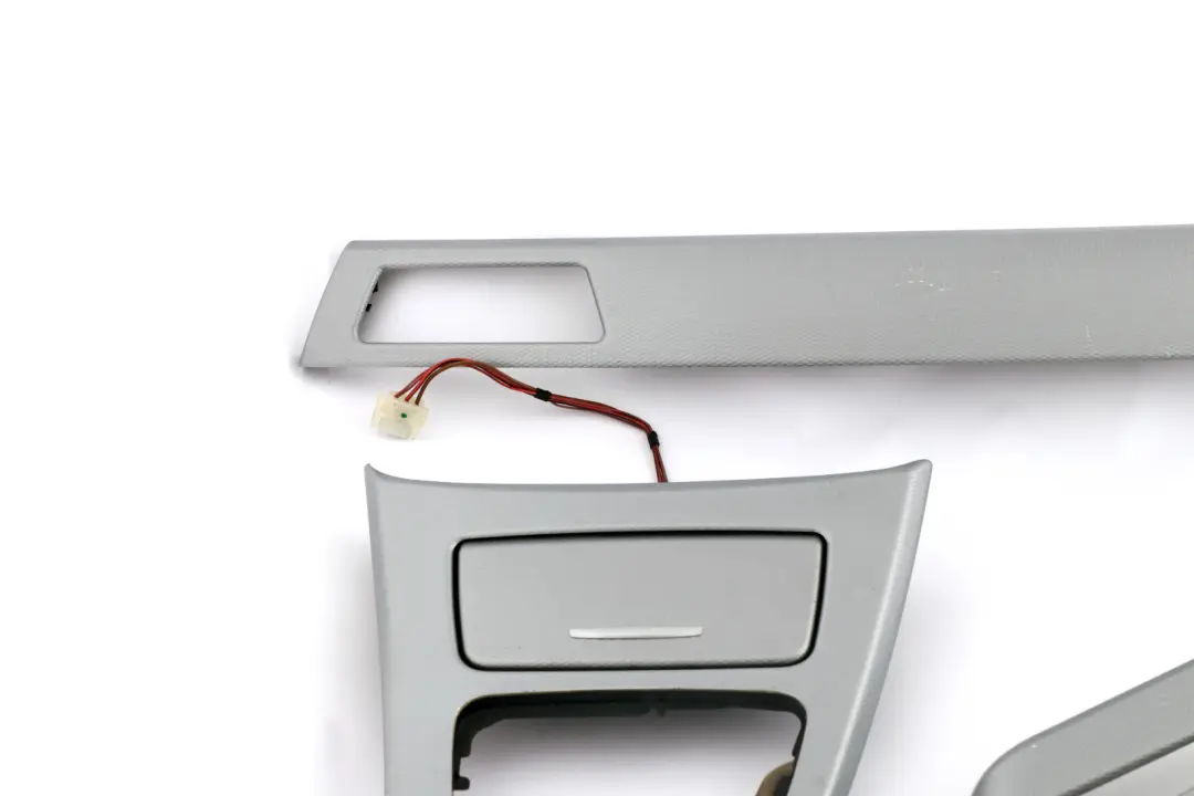BMW 3 Series 4 E90 Set Cover Dash Trim Strip Aluminium Glacier Silber - SKU rhd-9148070-4 - Part number 9148070
