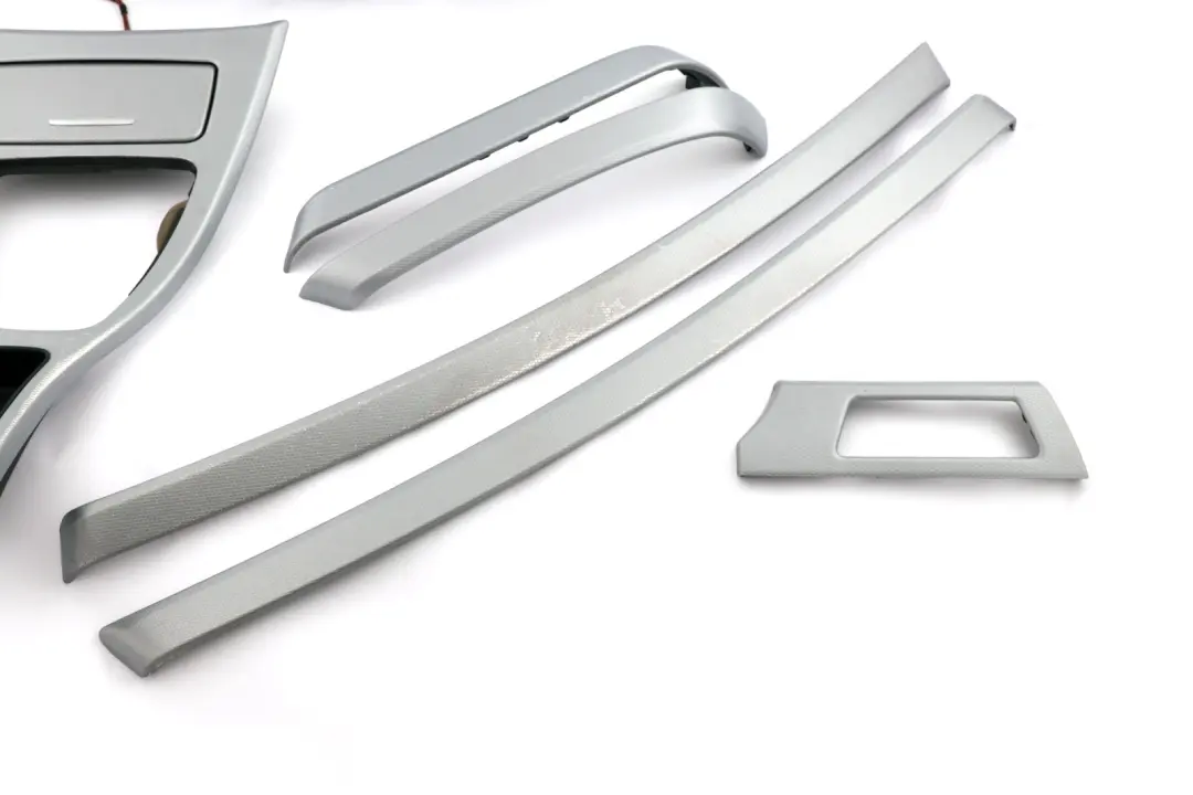Set Cover Dash Trim Strip Aluminium Glacier Silber to BMW 3 Series 4 E90 with Part number 9148070 BMW 3 Series 4 E90 Set Cover Dash Trim Strip Aluminium Glacier Silber - SKU rhd-9148070-4 - Part number 9148070