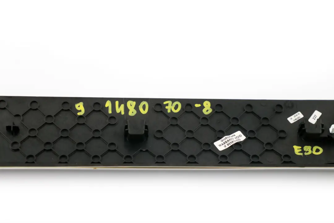 Trim Dashboard Aluminium Left N/S Glacier Silver to BMW 3 Series 8 E90 Cover with Part number 9148070 BMW 3 Series 8 E90 Cover Trim Dashboard Aluminium Left N/S Glacier Silver - SKU rhd-9148070-8 - Part number 9148070