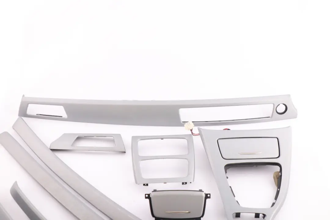 Complete Interior Trim Set Dashboard Dash Glaciersilber Silver to BMW 3 Series E92 with Part number 9148505 BMW 3 Series E92 Complete Interior Trim Set Dashboard Dash Glaciersilber Silver - SKU rhd-9148505 - Part number 9148505