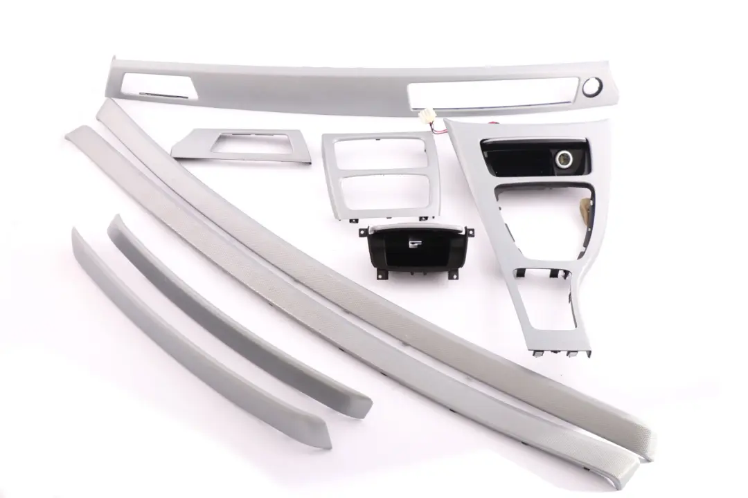 Complete Interior Trim Set Dashboard Dash Glaciersilber Silver to BMW 3 Series E92 with Part number 9148505 BMW 3 Series E92 Complete Interior Trim Set Dashboard Dash Glaciersilber Silver - SKU rhd-9148505 - Part number 9148505