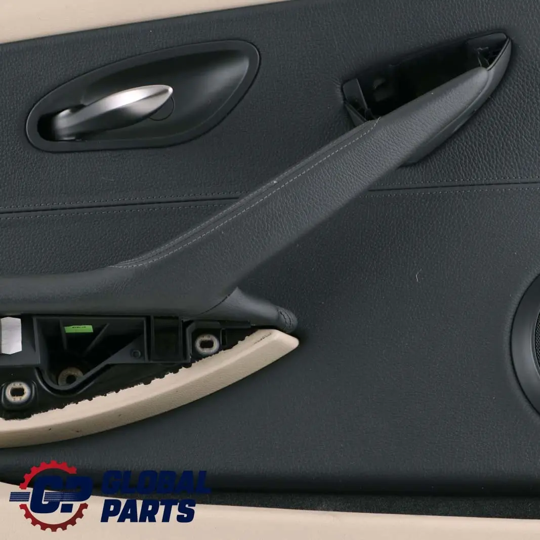 BMW 6 E63 E64 Front Left N/S Door Card Leather Pearl Trim Panel Cream Beige - SKU rhd-9150485 - Part number 9150485