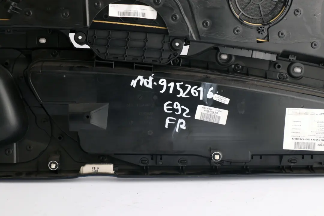 BMW 3 Series E92 Front Right O/S Door Card Cloth Lining Anthracite Trim Panel - SKU rhd-9152616 - Part number 9152616