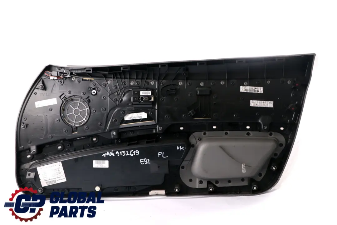 Front Left N/S Door Card Lining Trim Panel Cloth Grey to BMW 3 Series E92 E93 with Part number 9152619 BMW 3 Series E92 E93 Front Left N/S Door Card Lining Trim Panel Cloth Grey - SKU rhd-9152619 - Part number 9152619