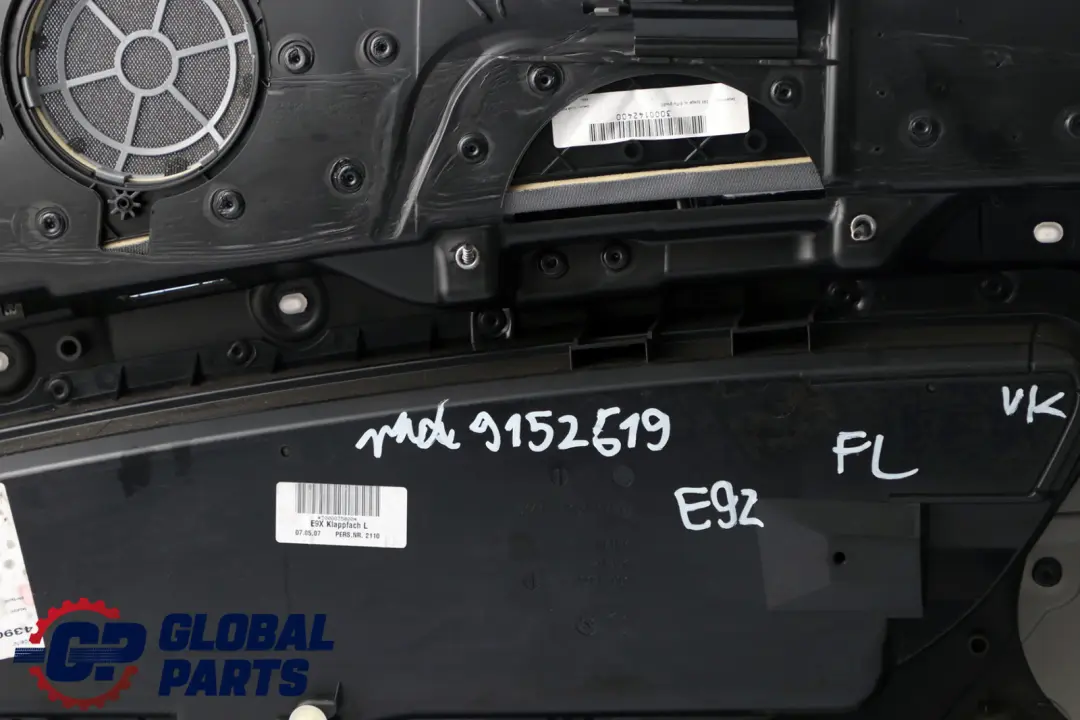 Front Left N/S Door Card Lining Trim Panel Cloth Grey to BMW 3 Series E92 E93 with Part number 9152619 BMW 3 Series E92 E93 Front Left N/S Door Card Lining Trim Panel Cloth Grey - SKU rhd-9152619 - Part number 9152619