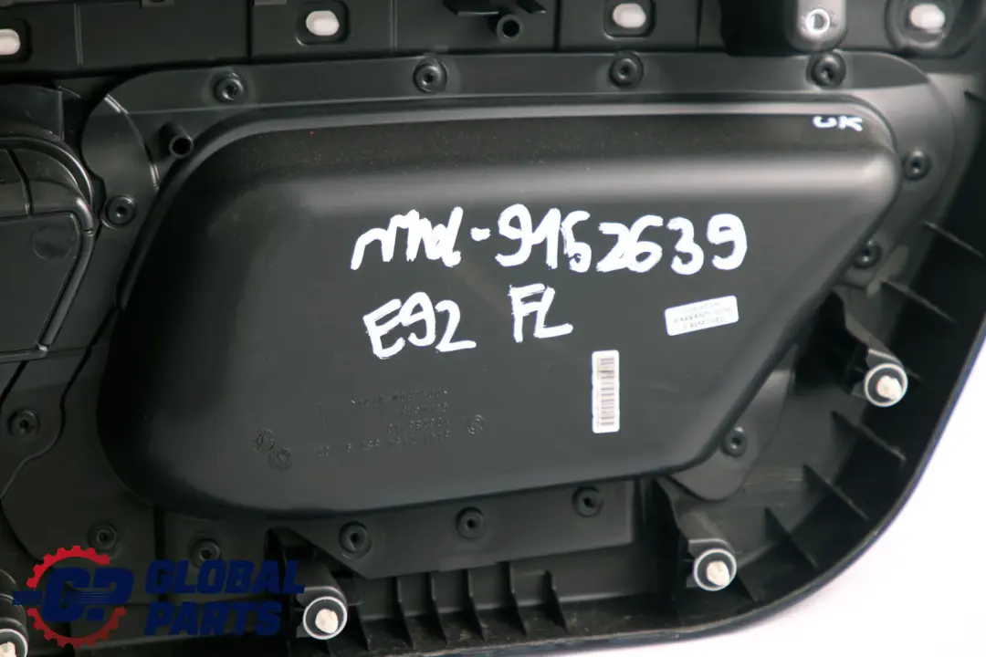 Front Left N/S Door Card Cloth Pearlpoint Lining Trim Panel to BMW 3 E92 Coupe with Part number 9152639 BMW 3 E92 Coupe Front Left N/S Door Card Cloth Pearlpoint Lining Trim Panel - SKU rhd-9152639 - Part number 9152639
