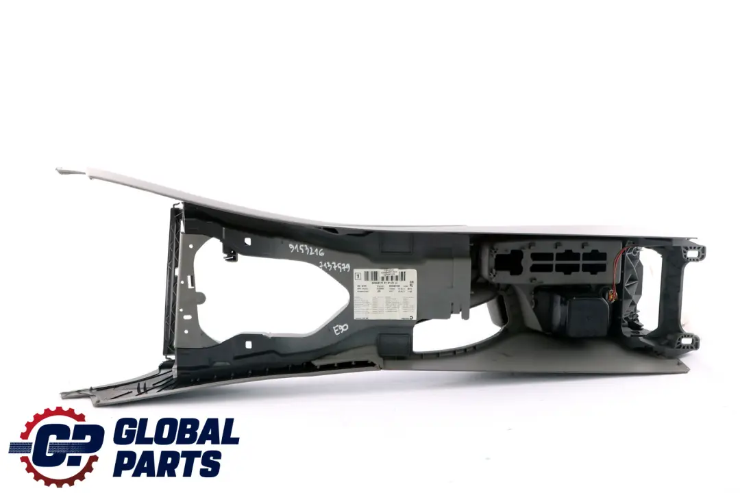 BMW 3 Series E90 E91 LCI 2 Grey Split Slide Centre Console Leatherette Armrest - SKU rhd-9153216-2 - Part number 9153216
