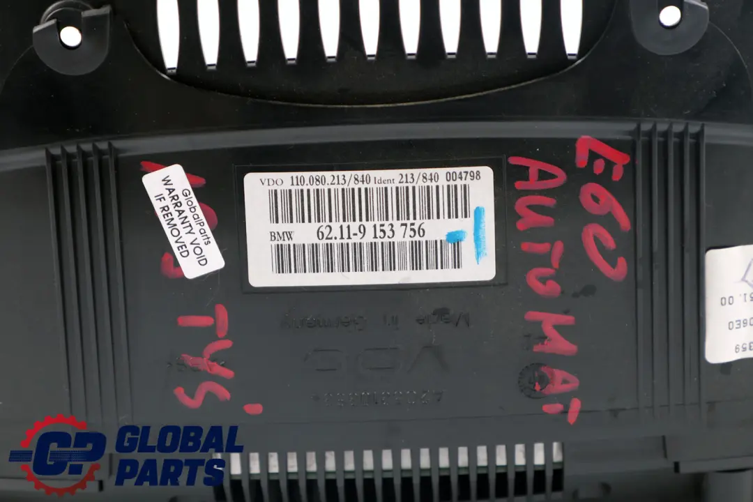 BMW 5 Series E60 E61 LCI Instrument Cluster Clocks Speedo Automatic Diesel - SKU rhd-9153756-1 - Part number 9194890