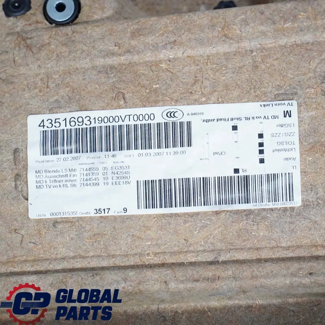 BMW 3 E90 E91 Door Card Trim Panel Front Left N/S Cloth Anthracite - SKU rhd-9154153 - Part number 9154153