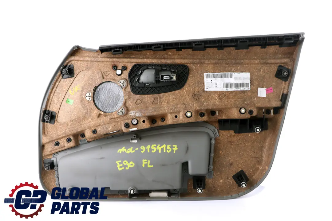 BMW 3 Series E90 E91 Grey Cloth Door Card Trim Panel Front Left Passenger Side - SKU rhd-9154157 - Part number 9154157