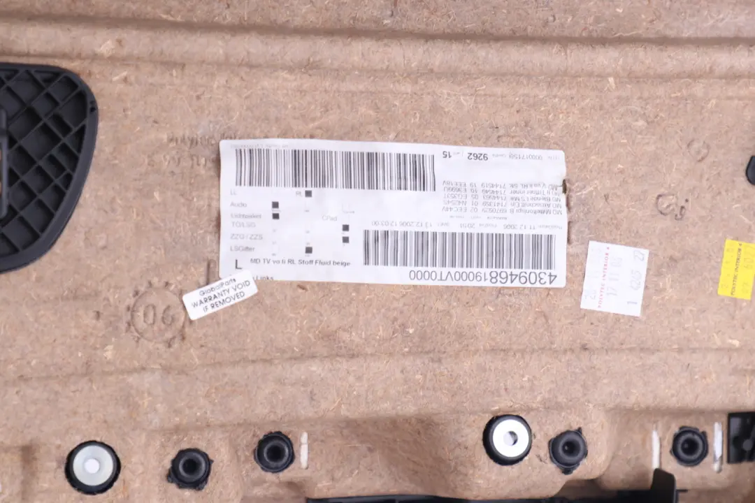 Front Left N/S Door Card Lining Cloth Fabric Beige to BMW 3 Series E90 E91 2 with Part number 9154161 BMW 3 Series E90 E91 2 Front Left N/S Door Card Lining Cloth Fabric Beige - SKU rhd-9154161-2 - Part number 9154161