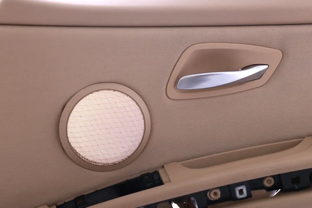 Front Right O/S Door Card Lining Cloth Beige to BMW 3 Series E90 E91 with Part number 9154162 BMW 3 Series E90 E91 Front Right O/S Door Card Lining Cloth Beige - SKU rhd-9154162 - Part number 9154162