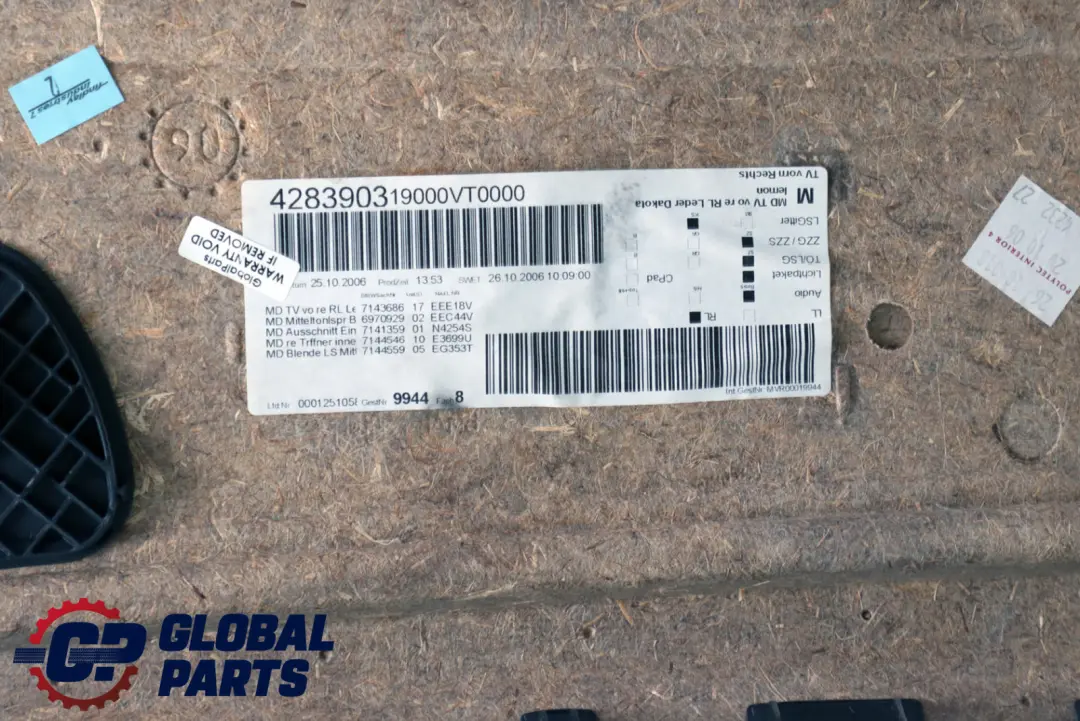 BMW 3 Series E90 E91 2 Front Right O/S Driver Door Card Panel Lemon Leather - SKU rhd-9154210-2 - Part number 9154210