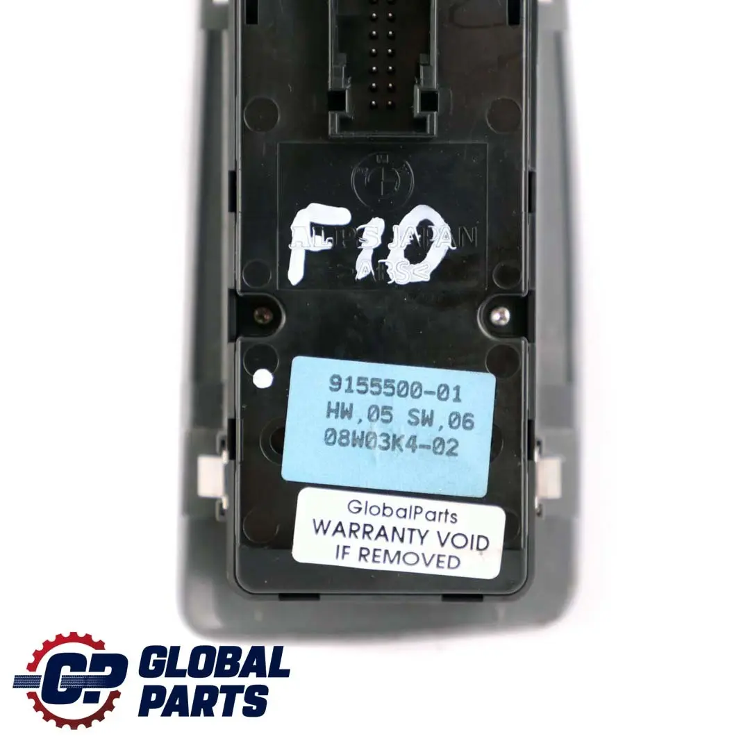 BMW 1 Series E87 LCI Switch Button Window Lifter Driver's Side Grey - SKU rhd-9155500 - Part number 9155500
