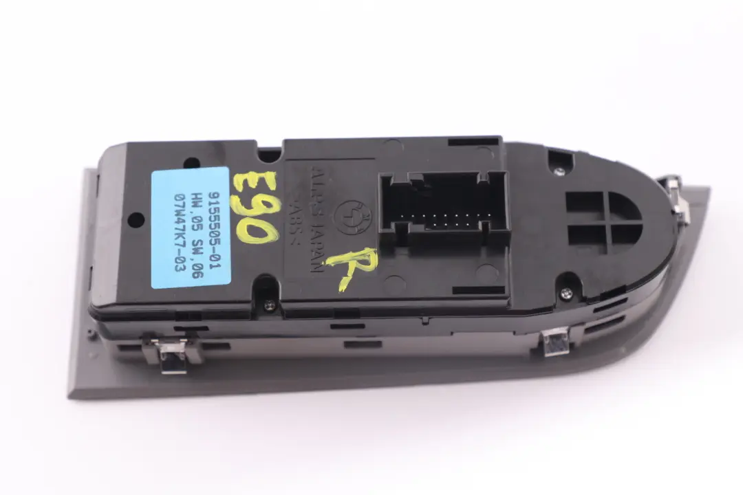 Switch Window Lifter Driver's Side Right O/S Grey to BMW 3 Series E90 E91 with Part number 9155505 BMW 3 Series E90 E91 Switch Window Lifter Driver's Side Right O/S Grey - SKU RHD-9155505 - Part number 9155505