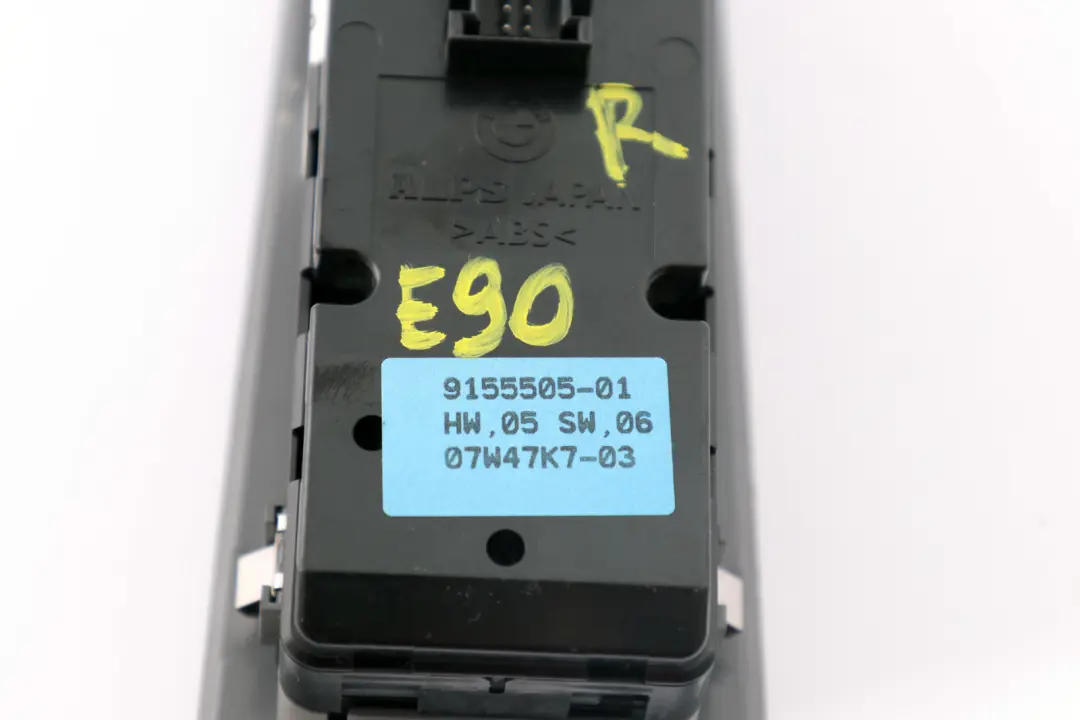 BMW 3 Series E90 E91 Switch Window Lifter Driver's Side Right O/S Grey - SKU RHD-9155505 - Part number 9155505