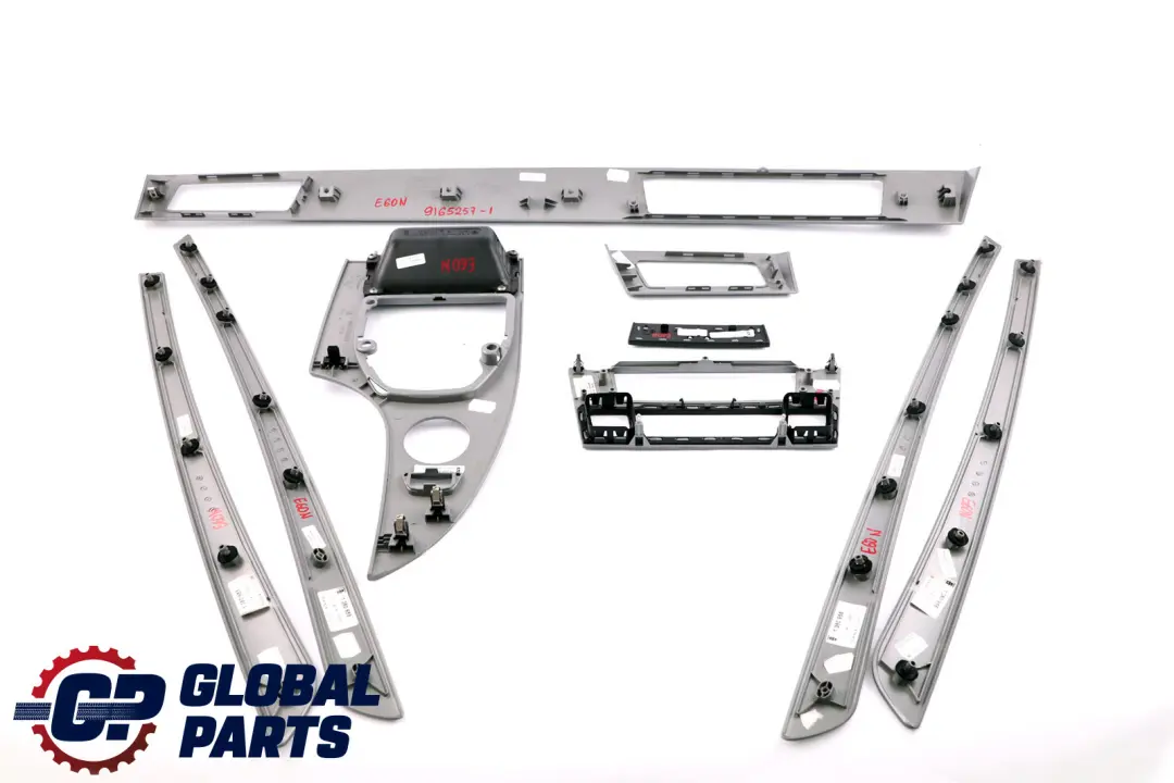 Decorative Strip Dashboard Interior Trim Set Spacegrau to BMW 5 Series 1 E60 LCI with Part number 9165257 BMW 5 Series 1 E60 LCI Decorative Strip Dashboard Interior Trim Set Spacegrau - SKU rhd-9165257-1 - Part number 9165257