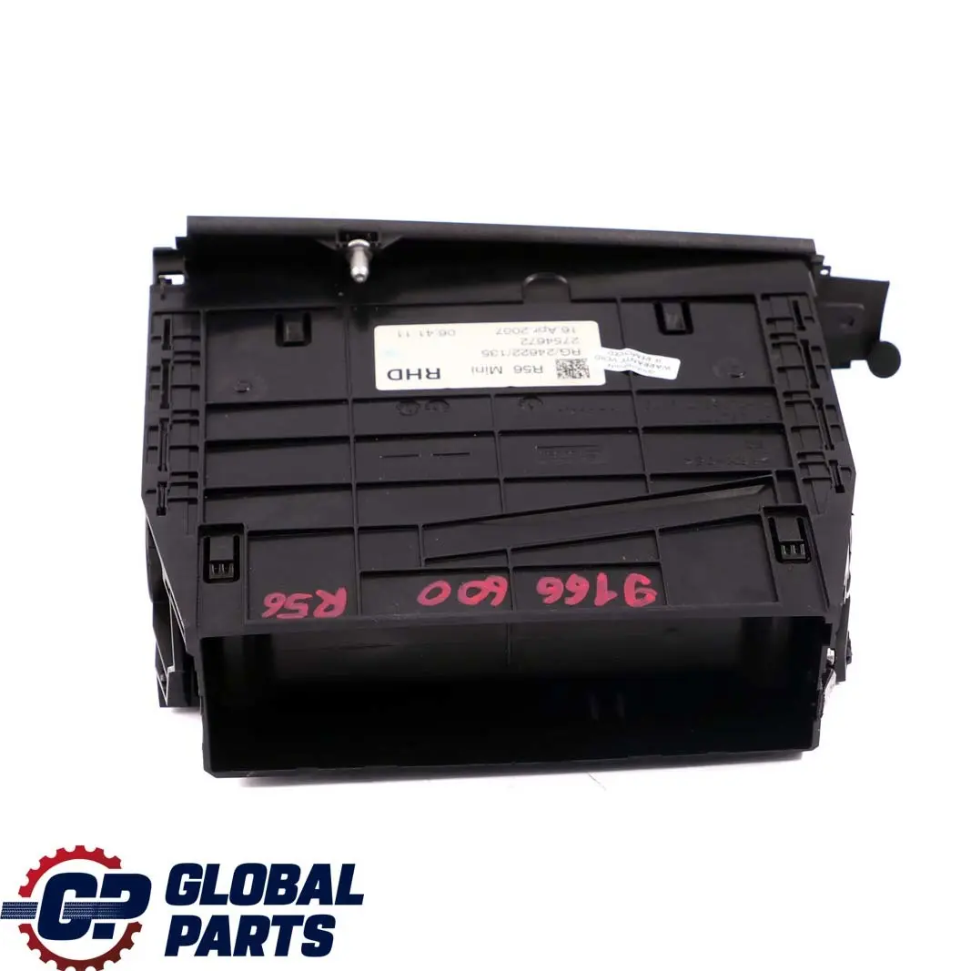 MINI Cooper R55 R56 R57 LCI Carrier CD Changer Storage Compartment Panel - SKU rhd-9166600 - Part number 9166600