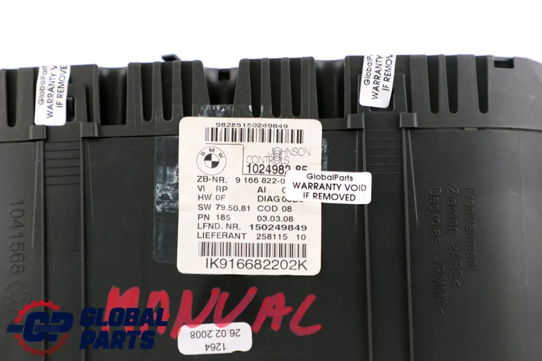 Speedo Clocks Instrument Cluster Manual to BMW 1 Series E81 E87 with Part number 9166822 BMW 1 Series E81 E87 Speedo Clocks Instrument Cluster Manual - SKU rhd-9166822 - Part number 9166822