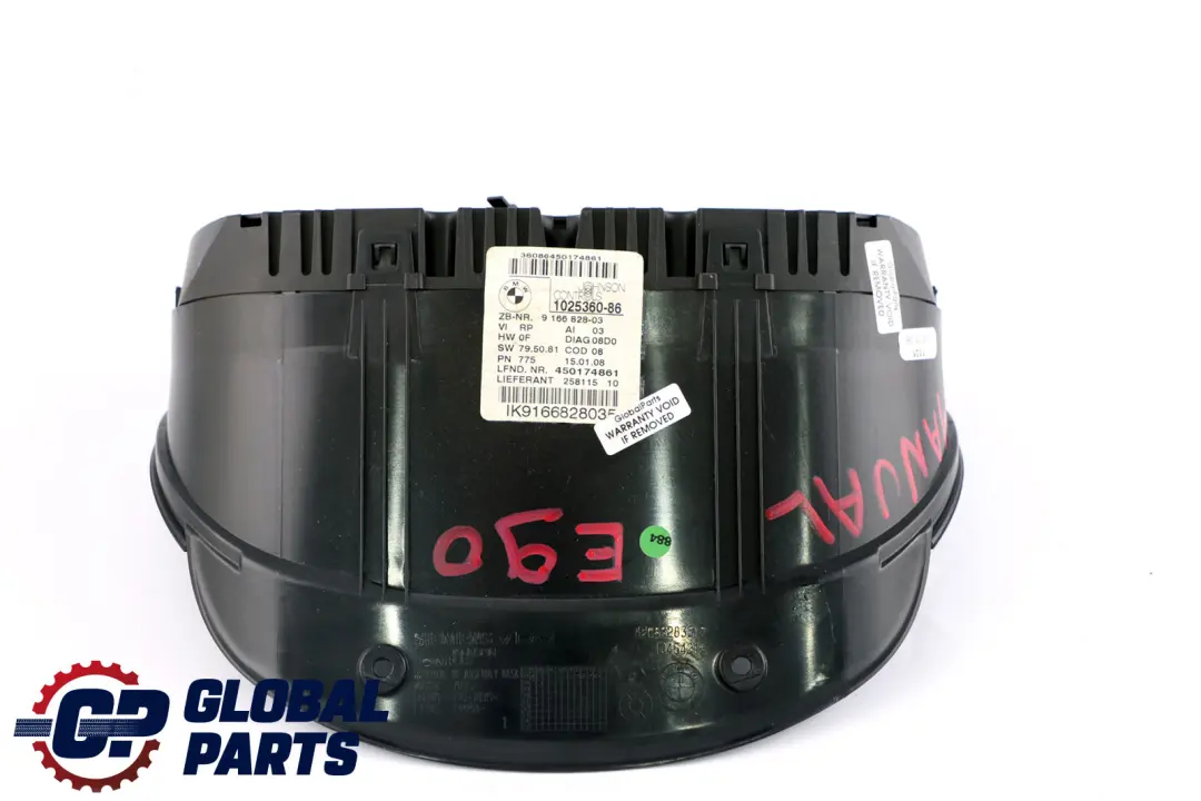 Instrument Cluster Speedo Clocks Manual Petrol to BMW 3 X1 Series E84 E90 with Part number 9166828 BMW 3 X1 Series E84 E90 Instrument Cluster Speedo Clocks Manual Petrol - SKU rhd-9166828 - Part number 9166828