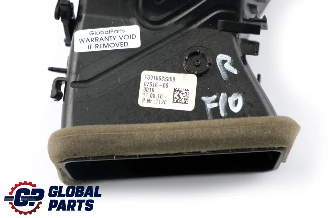 Fresh Air Grille Dash Vent Right O/S to BMW 5 Series F10 F11 LCI with Part number 9166888 BMW 5 Series F10 F11 LCI Fresh Air Grille Dash Vent Right O/S - SKU rhd-9166888 - Part number 9166888