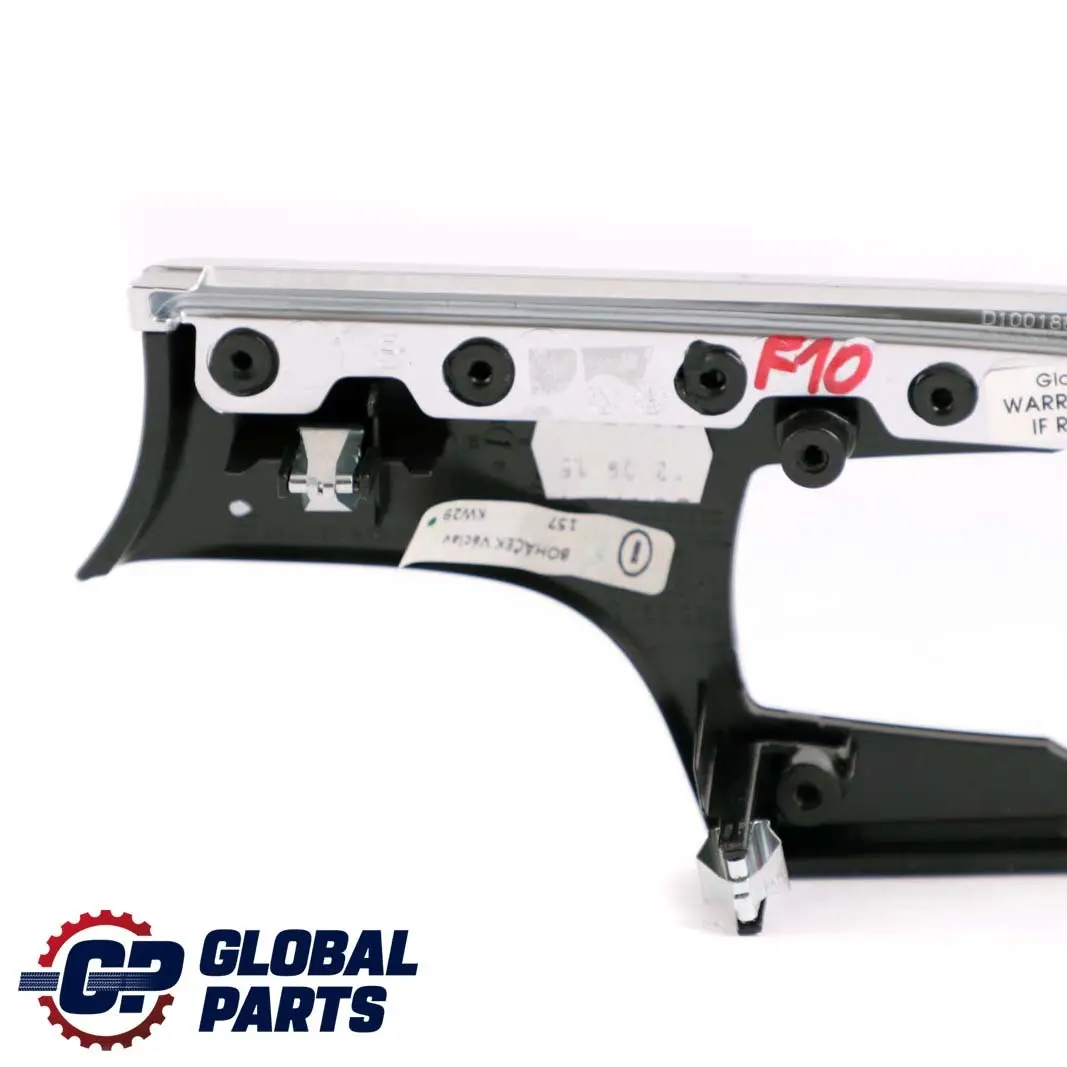 Decor Strip Trim Dashboard I-panel Cover Perlglanz Chrom to BMW 5 Series F10 F11 with Part number 9166928 BMW 5 Series F10 F11 Decor Strip Trim Dashboard I-panel Cover Perlglanz Chrom - SKU rhd-9166928 - Part number 9166928