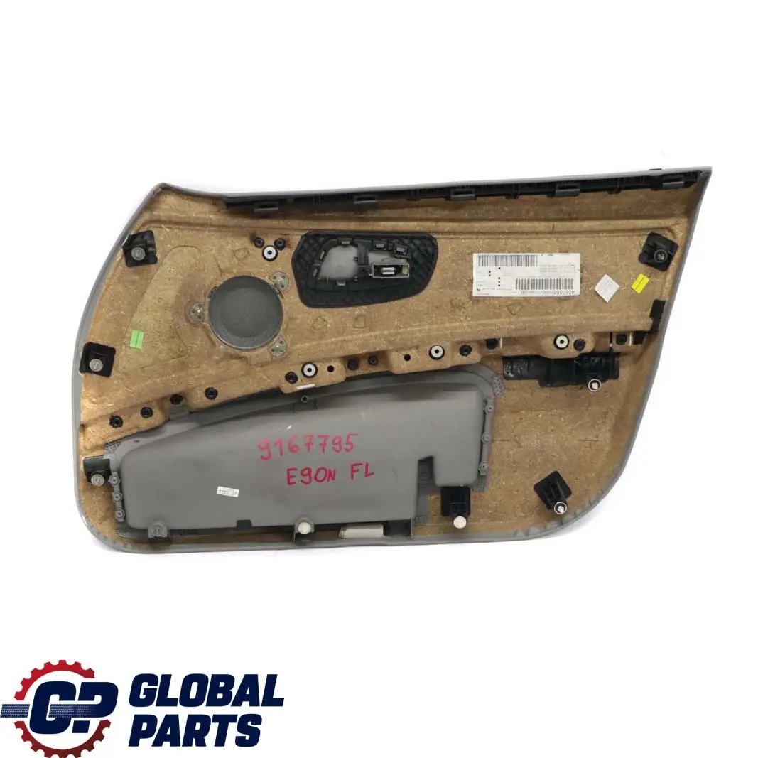 Front Left Door Card N/S Grey Cloth Vertex Trim Panel to BMW 3 Series E90 E91 LCI with Part number 9167795 BMW 3 Series E90 E91 LCI Front Left Door Card N/S Grey Cloth Vertex Trim Panel - SKU rhd-9167795 - Part number 9167795
