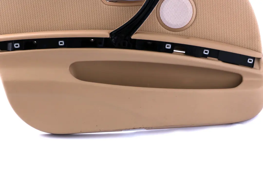 Front Left Door Card N/S Beige Cloth Vertex Trim Panel to BMW 3 Series E90 E91 LCI with Part number 9167799 BMW 3 Series E90 E91 LCI Front Left Door Card N/S Beige Cloth Vertex Trim Panel - SKU rhd-9167799 - Part number 9167799