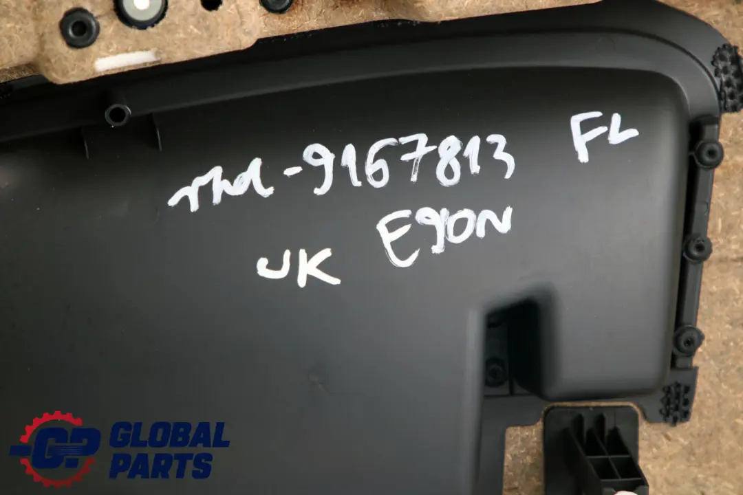 BMW 3 E90 E91 LCI Front Left Door Card N/S Cloth Leather Impuls Trim Panel - SKU rhd-9167813 - Part number 9167813