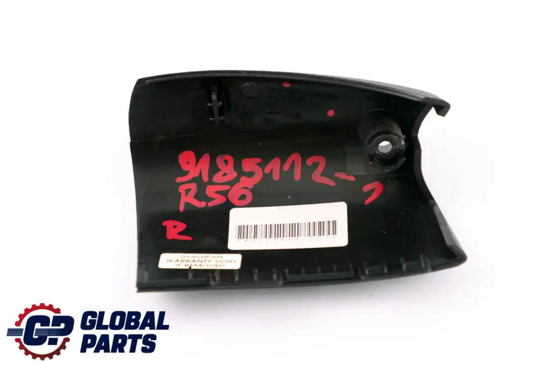 BMW MINI Cooper 1 R55 R56 Centre Armrest Cover Right O/S Carbon Black 2752959 - SKU rhd-9185112-1 - Part number 9185112