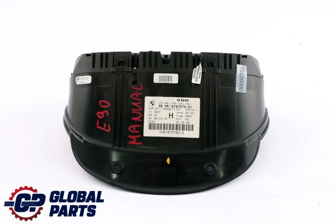 Instrument Cluster Speedo Clocks Manual 9187079 to BMW 3 X1 Series E84 E90 E91 with Part number 9316146 BMW 3 X1 Series E84 E90 E91 Instrument Cluster Speedo Clocks Manual 9187079 - SKU rhd-9187079 - Part number 9316146