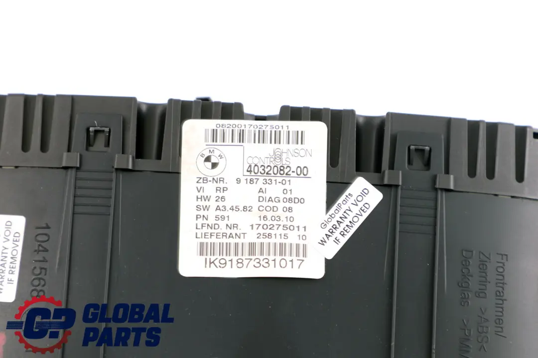 Instrument Cluster Speedo Clocks Manual to BMW E81 E82 E87 E88 LCI Diesel with Part number 9187331 BMW E81 E82 E87 E88 LCI Diesel Instrument Cluster Speedo Clocks Manual - SKU rhd-9187331 - Part number 9187331