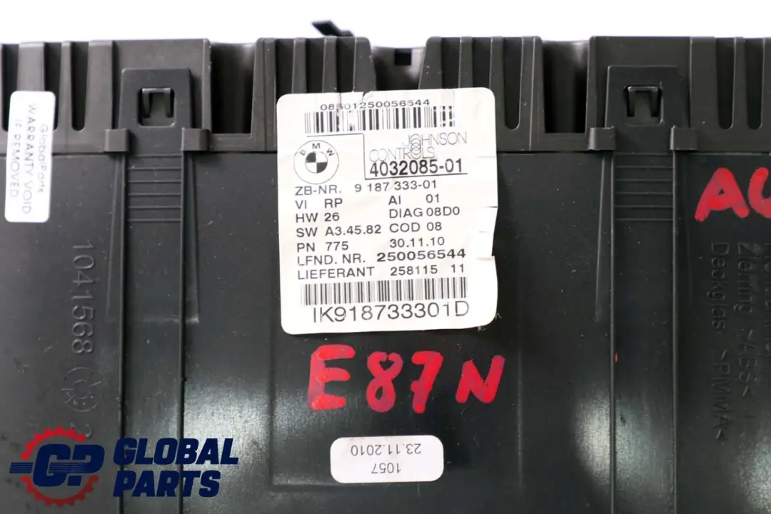 BMW 1 E81 E82 E87 LCI Speedo Clocks Instruments Combination Automatic - SKU rhd-9187333 - Part number 9187333