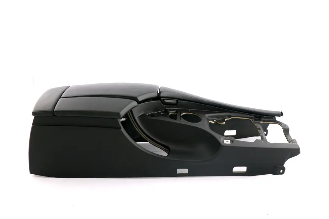 BMW 5 Series E60 E61 1 Black Centre Console Leather Armrest Part - SKU rhd-9191801-1 - Part number 9191801