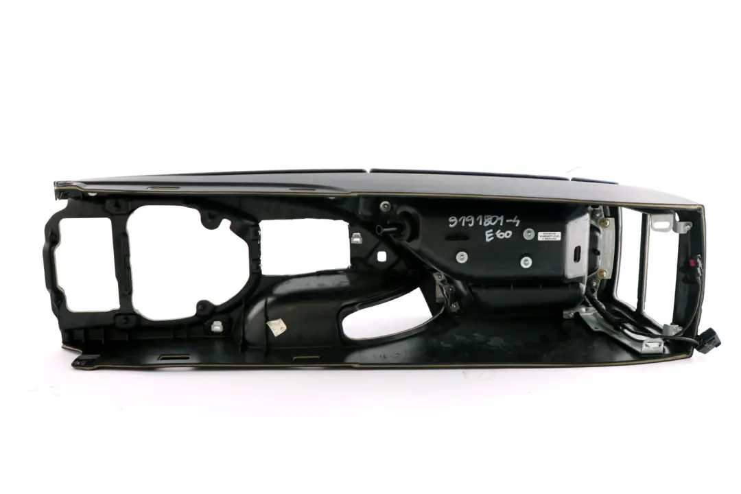 Centre Console Leather Armrest Part to BMW 5 Series E60 E61 4 Black with Part number 9191801 BMW 5 Series E60 E61 4 Black Centre Console Leather Armrest Part - SKU rhd-9191801-4 - Part number 9191801