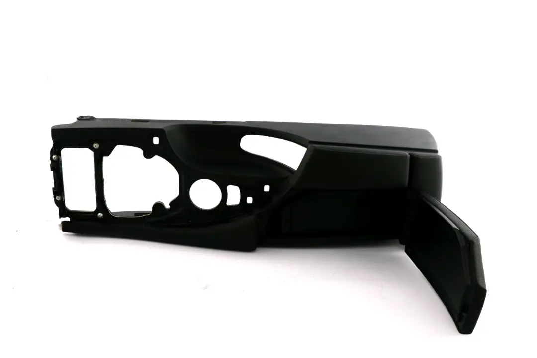 BMW 5 Series E60 E61 5 Black Split Slide Centre Console Leather Armrest Part - SKU rhd-9191801-5 - Part number 9191801