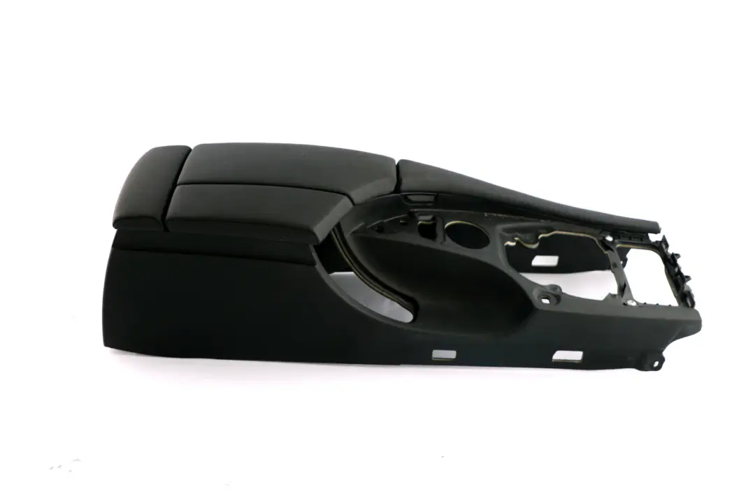 BMW 5 Series E60 E61 5 Black Split Slide Centre Console Leather Armrest Part - SKU rhd-9191801-5 - Part number 9191801