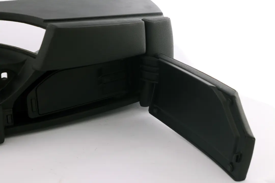 BMW 5 Series E60 E61 5 Black Split Slide Centre Console Leather Armrest Part - SKU rhd-9191801-5 - Part number 9191801
