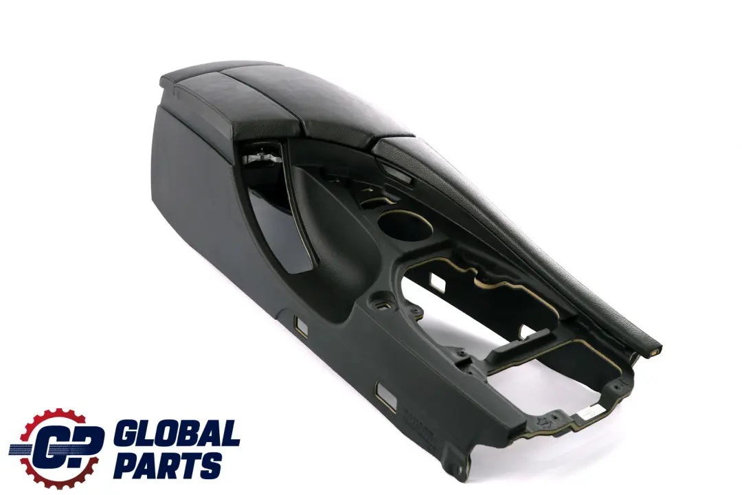BMW 5 Series E60 E61 LCI Black Split Slide Centre Console Leather Armrest Part - SKU rhd-9191801-6 - Part number 9191801