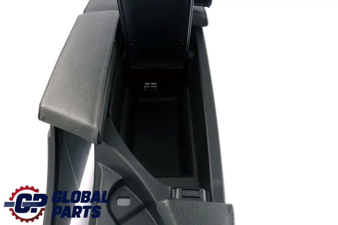BMW 5 Series E60 E61 LCI Black Split Slide Centre Console Leather Armrest Part - SKU rhd-9191801-6 - Part number 9191801